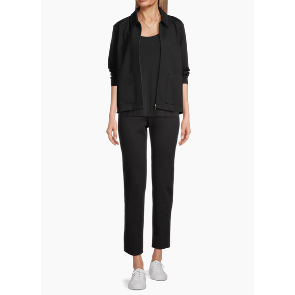 Eileen Fisher High Waist Slim Fit Jeans Black Stretch Organic Cotton XXS NWT - Picture 1 of 8